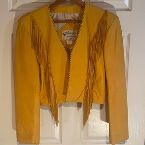 Cropped Bohemian/ vintage western style blazer by Continental Leather Fashions